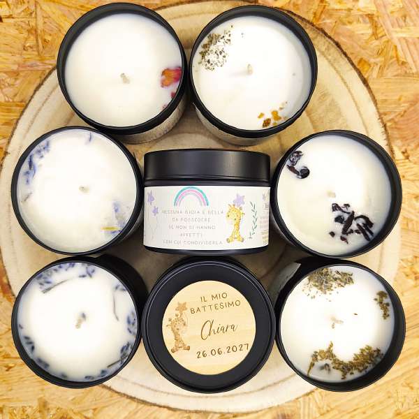 Candela artigianale profumata  b Abbraccio Naturale 09  b  linea RAFFA GIRAFFA